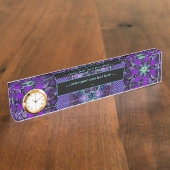 Lila Schirm und Herz .7 Namensplakette (Seite)