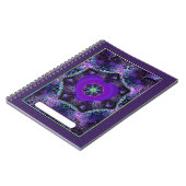 Lila Schirm und Herz .7 Notizblock (Linke Seite)