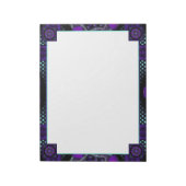 Lila Schirm und Herz .7 Notizblock (Rotiert)