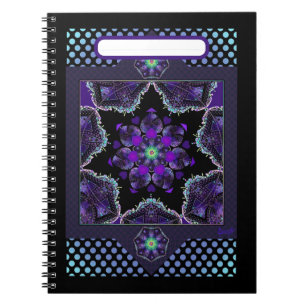 Lila Schirm und Herz .7 Notizblock