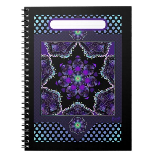 Lila Schirm und Herz .7 Notizblock (Vorderseite)