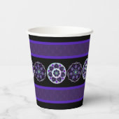 Lila Schirm und Herz .7 Pappbecher (Rückseite)