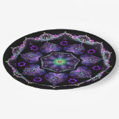 Lila Schirm und Herz .7 Pappteller (Schrägansicht)