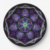 Lila Schirm und Herz .7 Pappteller (Vorderseite)