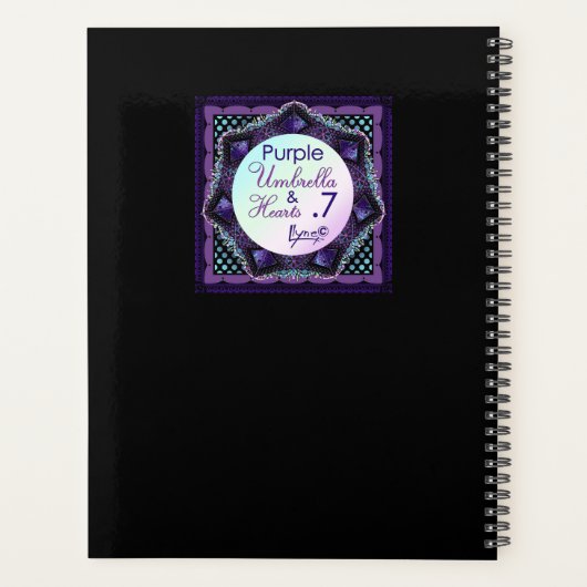 Lila Schirm und Herz .7 Planer (Rückseite)