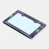 Lila Schirm und Herz .7 Post-it Klebezettel (angewinkelt)