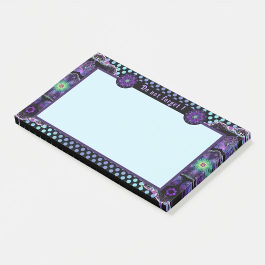 Lila Schirm und Herz .7 Post-it Klebezettel (angewinkelt)