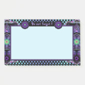 Lila Schirm und Herz .7 Post-it Klebezettel (Vorderseite)