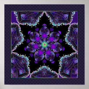 Lila Schirm und Herz .7 Poster