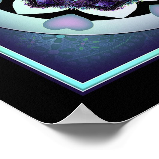 Lila Schirm und Herz .7 Poster (Ecke)