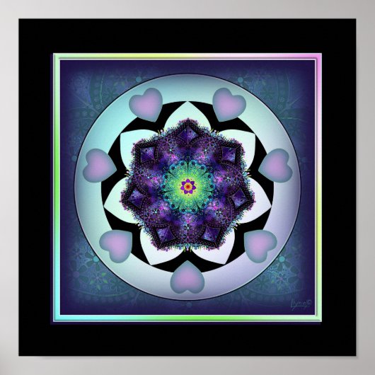 Lila Schirm und Herz .7 Poster (Vorne)