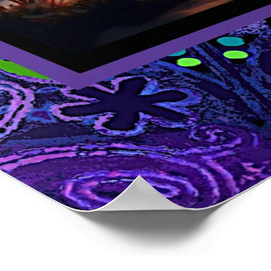 Lila Schirm und Herz .7 Poster (Ecke)