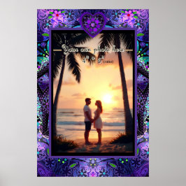 Lila Schirm und Herz .7 Poster