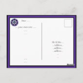 Lila Schirm und Herz.7 Postkarte (Rückseite)