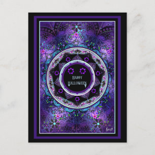 Lila Schirm und Herz.7 Postkarte