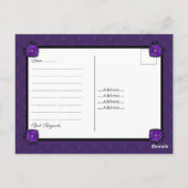 Lila Schirm und Herz .7 Postkarte (Rückseite)