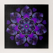 Lila Schirm und Herz .7 Puzzle (Vertikal)