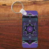 Lila Schirm und Herz .7 Schlüsselanhänger (Vorderseite)