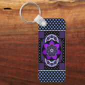 Lila Schirm und Herz .7 Schlüsselanhänger (Vorderseite)