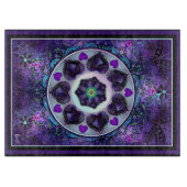 Lila Schirm und Herz .7 Schneidebrett (Vorderseite)