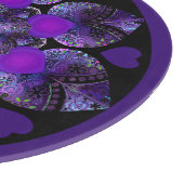 Lila Schirm und Herz .7 Schneidebrett (Ecke)