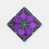 Lila Schirm und Herz .7 Serviette (Ecke)