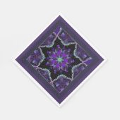 Lila Schirm und Herz .7 Serviette (Ecke)