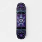 Lila Schirm und Herz .7 Skateboard (Vorne)