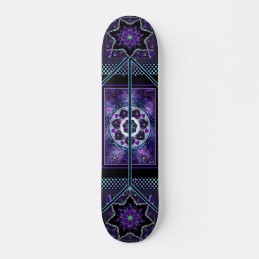 Lila Schirm und Herz .7 Skateboard (Vorne)