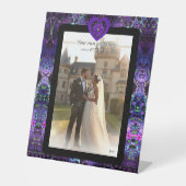 Lila Schirm und Herz.7 Sockelschild (Vorderseite)