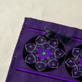 Lila Schirm und Herz .7 Strandtuch (Beispiel)