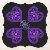 Lila Schirm und Herz .7 Untersetzer (Vorderseite)