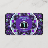 Lila Schirm und Herz .7 Visitenkarte (Vorderseite)