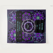 Lila Schirm und Herz .7 Wandteppich (Vorderseite (Horizontal))