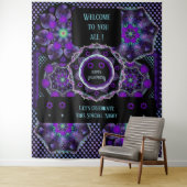 Lila Schirm und Herz .7 Wandteppich (Beispiel)