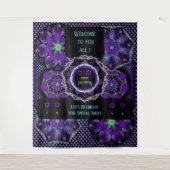 Lila Schirm und Herz .7 Wandteppich (Vorderseite)