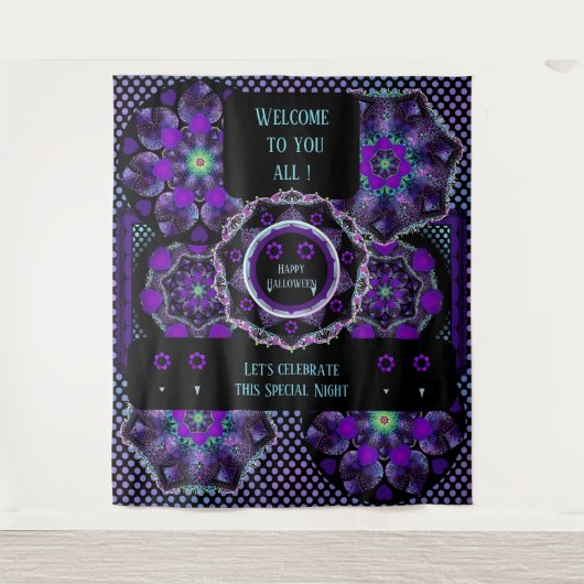 Lila Schirm und Herz .7 Wandteppich (Vorderseite)