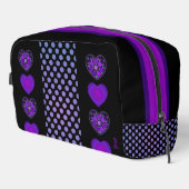 Lila Schirm und Herz .7 Waschbeutel (Rechte Ecke)