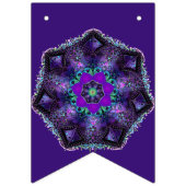 Lila Schirm und Herz .7 Wimpelkette (Erste Fahne)