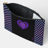 Lila Schirm und Herz .7 Zubehörtasche (Offen)