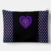 Lila Schirm und Herz .7 Zubehörtasche (Rückseite)