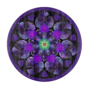 Lila Schirm und Herz-Schneidebrett Schneidebrett