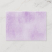 Lila Schirmbücher für die Babyverpackungskarte Begleitkarte (Rückseite)