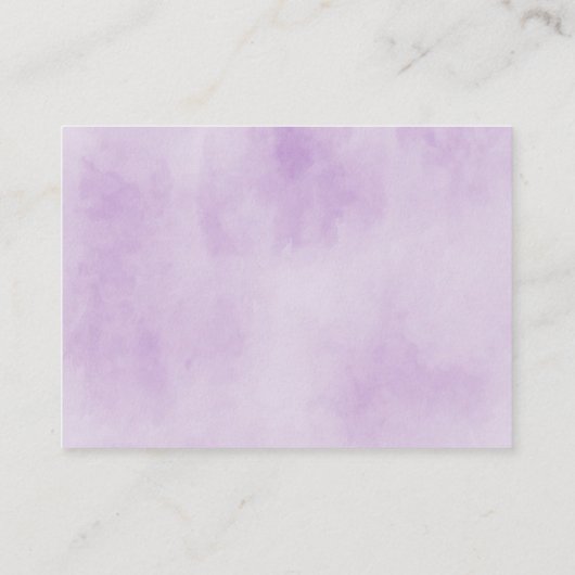 Lila Schirmbücher für die Babyverpackungskarte Begleitkarte (Rückseite)