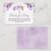 Lila Schirmbücher für die Babyverpackungskarte Begleitkarte (Vorne/Hinten)