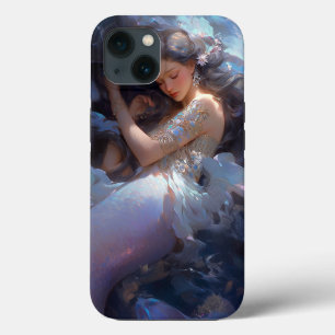 Lila Schlafen Meerjungfrau Fantasie Kunst Case-Mate iPhone Hülle