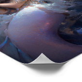 Lila Schlafen Meerjungfrau Fantasie Kunst Poster (Ecke)