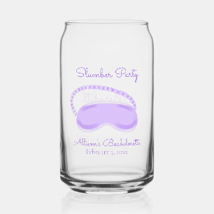 Lila Schlafmaske Bachelorette Slumber Party Dosenglas