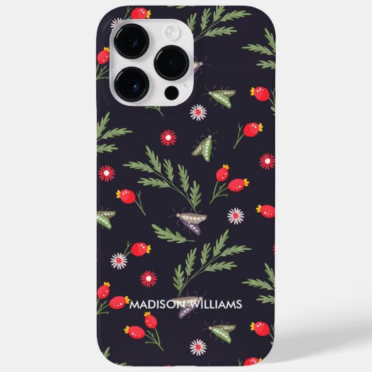 Lila Schlange und botanisch-Personalisiert Case-Mate iPhone Hülle (Rückseite)