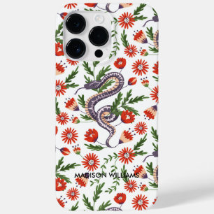Lila Schlange und botanisch-Personalisiert Case-Mate iPhone 14 Pro Max Hülle